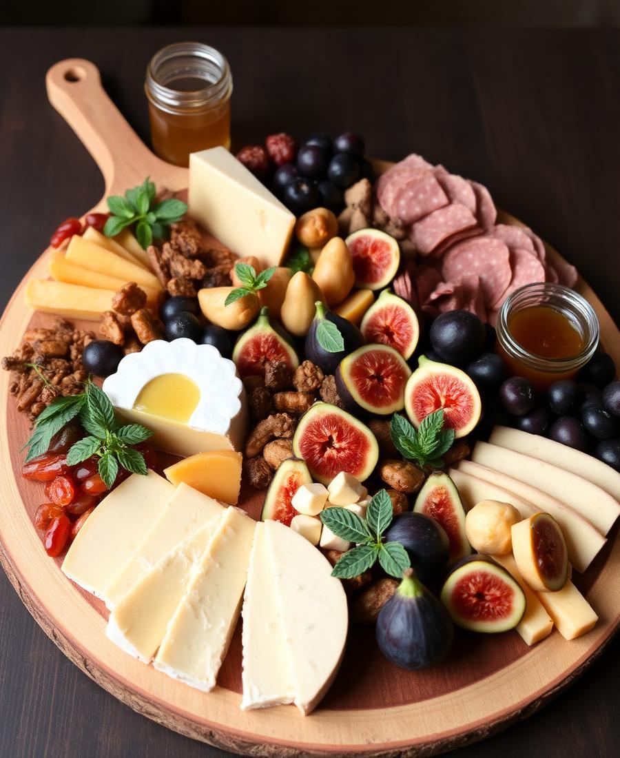 Artisan charcuterie and cheese display